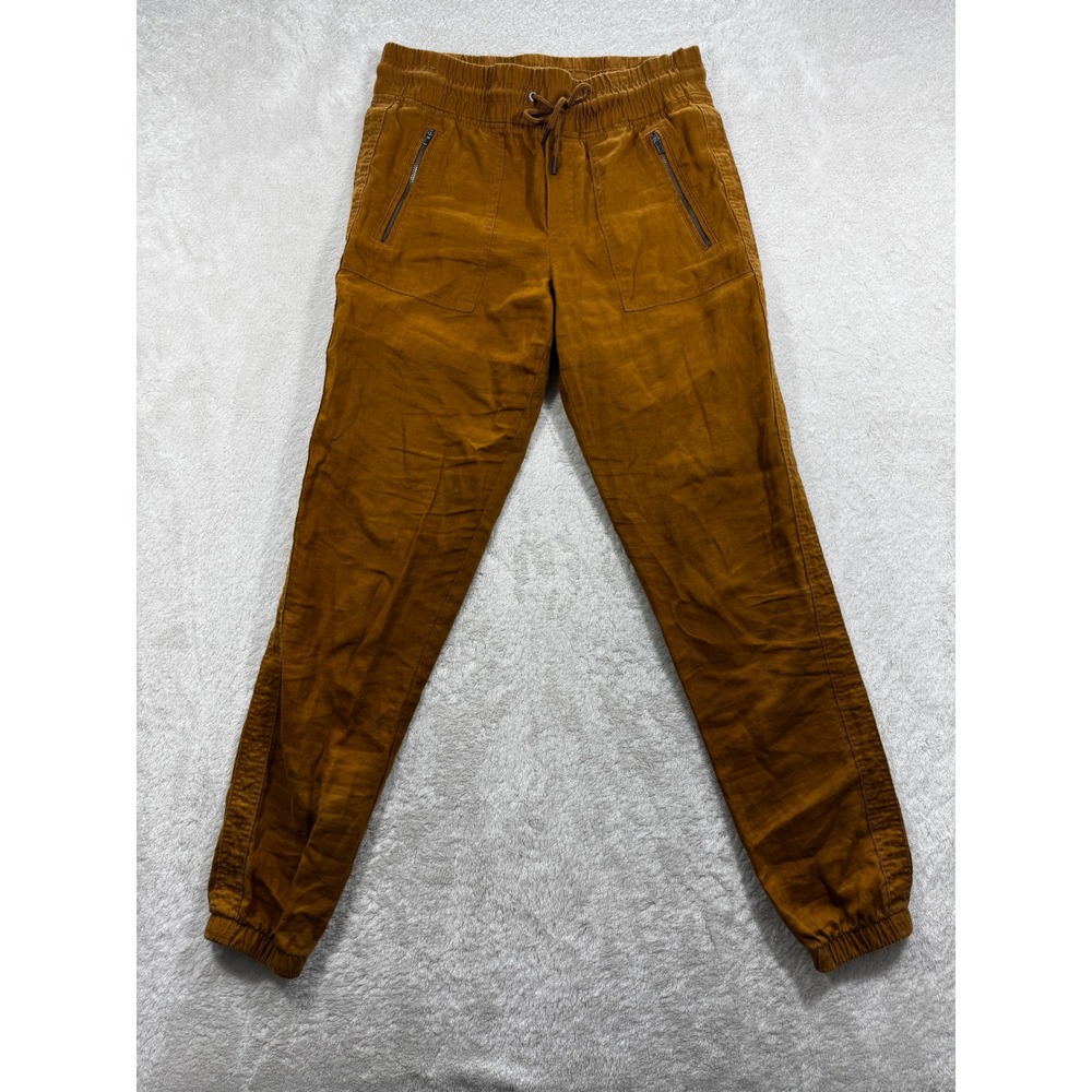Athleta Womens Cabo Linen Jogger Elastic Waist Brown Pants 4T Meas: 30x30